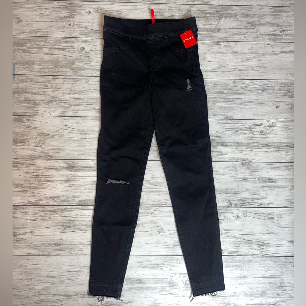 Spanx Distressed Legging Vintage Black Size Small NWT
